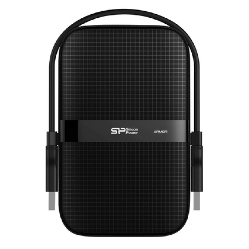 SILICON POWER SILICON POWER εξωτερικός HDD Armor A60, 2TB, USB 3.2, μαύρος
