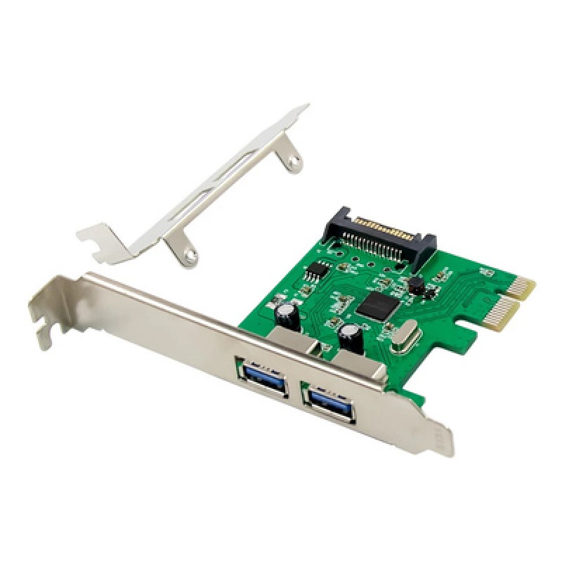 Powertech POWERTECH κάρτα επέκτασης PCIe σε 2x USB 3.0 ST624, ASM1042