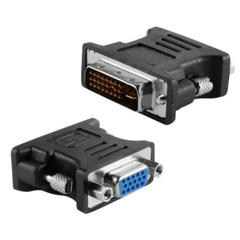 Powertech POWERTECH αντάπτορας VGA θηλυκό σε DVI 24+1 αρσενικό CAB-G036, μαύρος