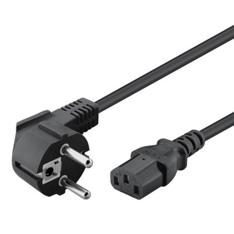 Powertech POWERTECH καλώδιο τροφοδοσίας CAB-P028, 3x 0.50mm, 1.5m, μαύρο, 10τμχ