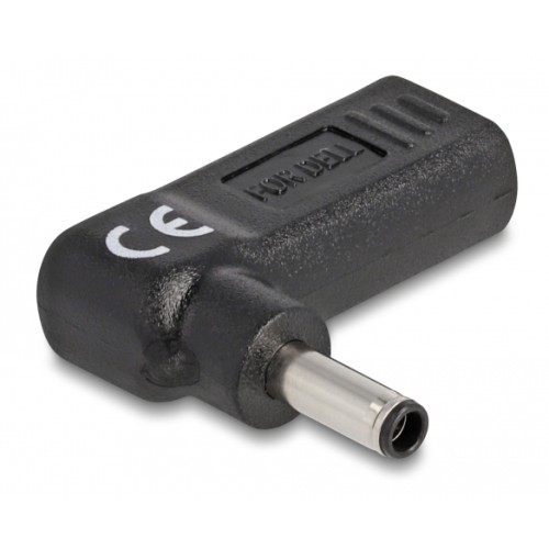 DELOCK DELOCK αντάπτορας τροφοδοσίας 60007, USB-C σε Dell 4.5x3mm, 90°, μαύρος