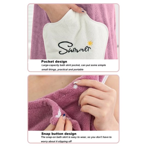 ROXXANI ROXXANI πετσέτα-μπουρνούζι μπάνιου HUH-0099, 85x150cm, μωβ