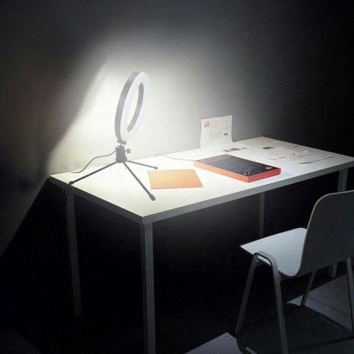 UNBRANDED Φωτιστικό δαχτυλίδι LED ZD67B με μίνι τρίποδα, Φ 16cm, 12W
