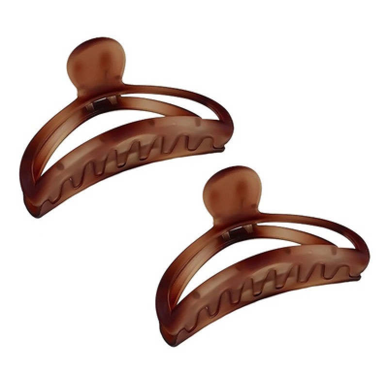 ROXXANI ROXXANI κλιπ μαλλιών RXN-0015, καφέ, 9.5cm, 2τμχ