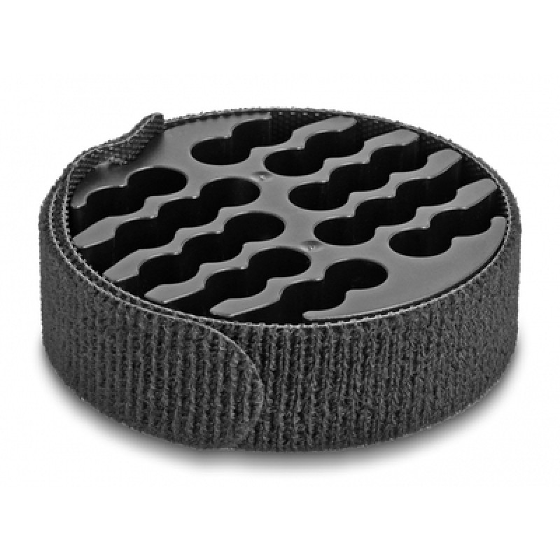 DELOCK DELOCK οργανωτής καλωδίων 66057 με δεματικό τύπου velcro, 24 καλωδίων