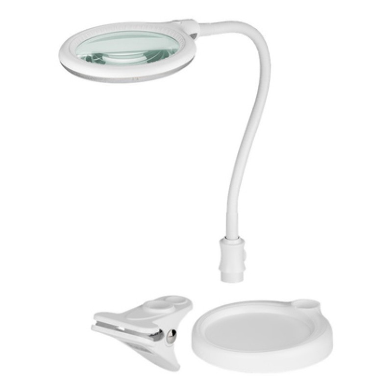 GOOBAY GOOBAY μεγεθυντικός φακός 60359 με κλιπ & βάση, LED, 3 διόπτρες, λευκός