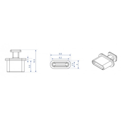 DELOCK DELOCK κάλυμμα προστασίας για θύρα USB-C 64013 με λαβή, μαύρο, 10τμχ