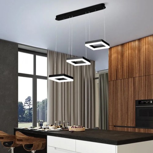 Powertech POWERTECH LED φωτιστικό οροφής HLL-0103, 35W, 4000K, 70x120cm, μαύρο