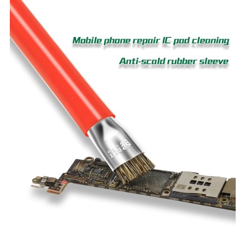 BEST BEST αντιστατική βούρτσα καθαρισμού BST-71 με διπλή κεφαλή, κόκκινη