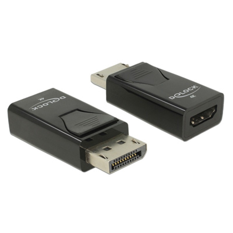 DELOCK DELOCK αντάπτορας DisplayPort σε HDMI 66234, 4K/30Hz, Passive, μαύρος