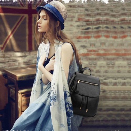 ROXXANI ROXXANI γυναικεία τσάντα πλάτης LBAG-0018, μαύρη