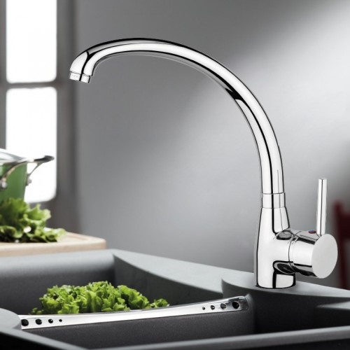 Bruno Μπαταρία Πάγκου Κουζίνας Αναμεικτική M54015-H531C-C508 Ασημί