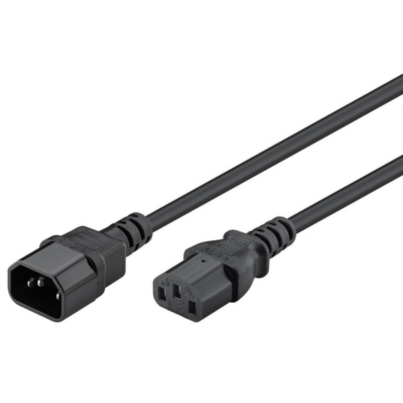 GOOBAY GOOBAY καλώδιο προέκτασης τροφοδοσίας 50081, 0.75mm², 2m, μαύρο