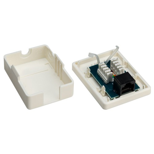 GOOBAY GOOBAY επιτοίχια πρίζα δικτύου 77632, 1 θύρα RJ45, CAT 6 UTP, λευκή