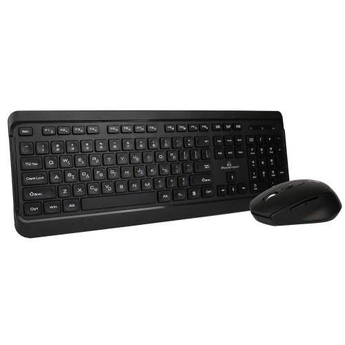 Powertech POWERTECH set ποντίκι & πληκτρολόγιο PT-1060, ασύρματο, 1600DPI, μαύρο
