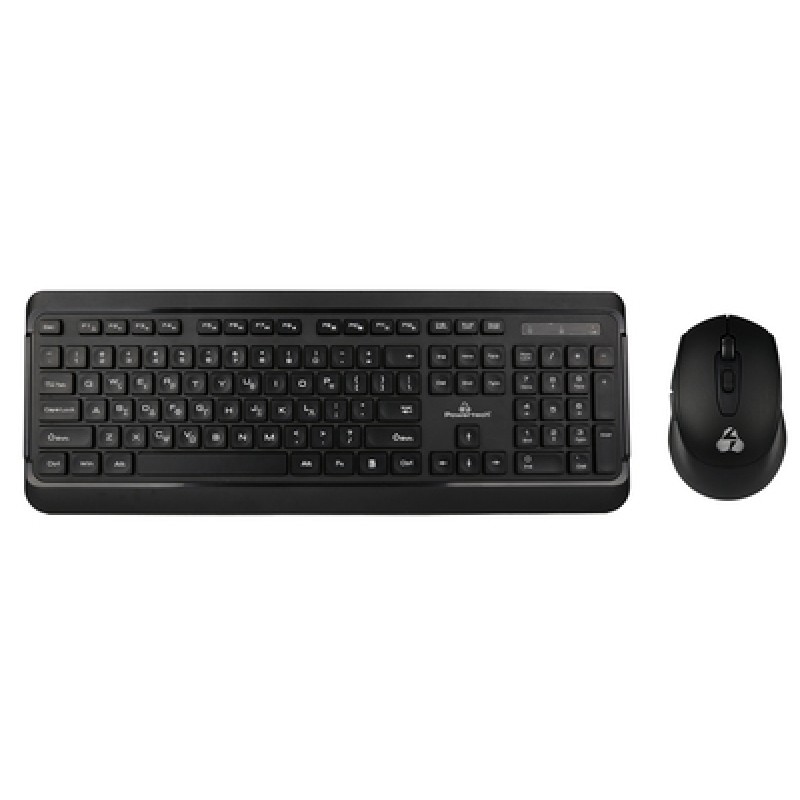 Powertech POWERTECH set ποντίκι & πληκτρολόγιο PT-1060, ασύρματο, 1600DPI, μαύρο