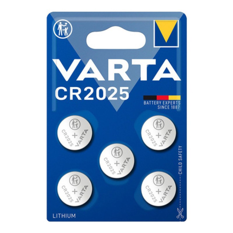 Varta VARTA μπαταρία λιθίου CR2025, 3V, 5τμχ