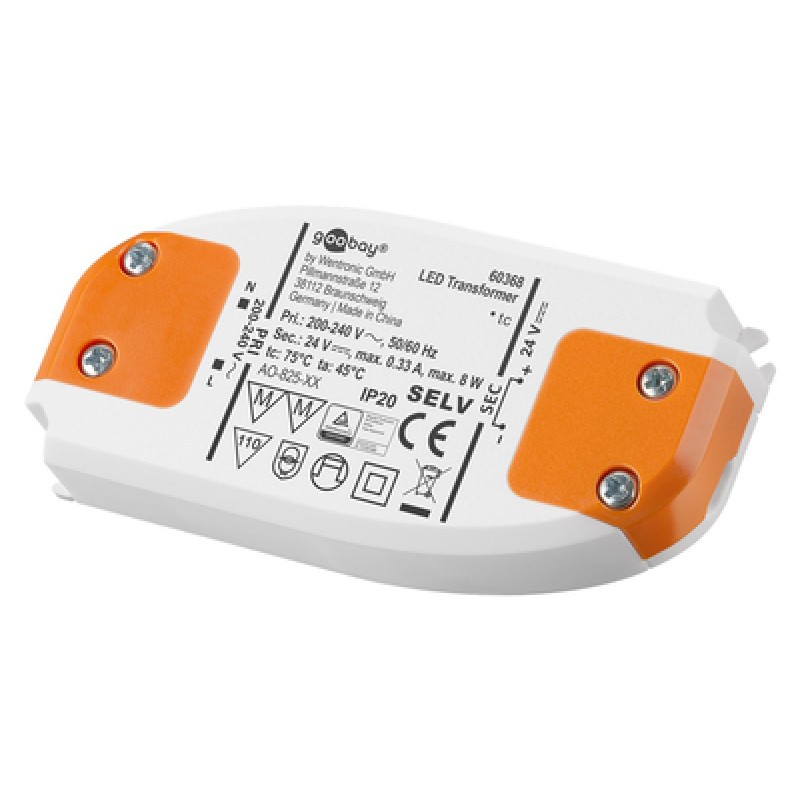 GOOBAY GOOBAY μετασχηματιστής LED 60368, 24V, 8W, IP20