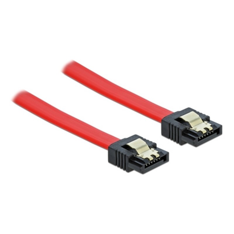 DELOCK DELOCK καλώδιο SATA 82677, 6 Gb/s, 50cm, κόκκινο