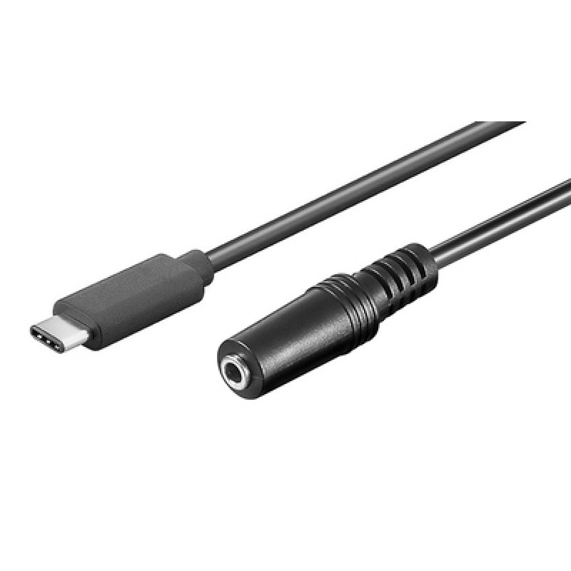 Powertech POWERTECH καλώδιο USB-C σε 3.5mm CAB-UC059 αρσενικό σε θηλυκό, 1m, μαύρο