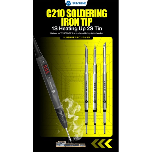 SUNSHINE SUNSHINE soldering iron tip SS-C210 τύπου IS, για T210, 80mm