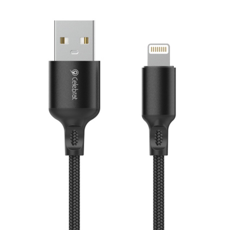 CELEBRAT CELEBRAT καλώδιο Lightning σε USB CB-32, 2.4A, 1m, μαύρο
