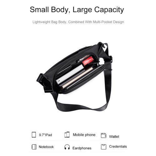 Arctic Hunter ARCTIC HUNTER τσάντα Crossbody Y00561 με θήκη tablet, 4L, μαύρη