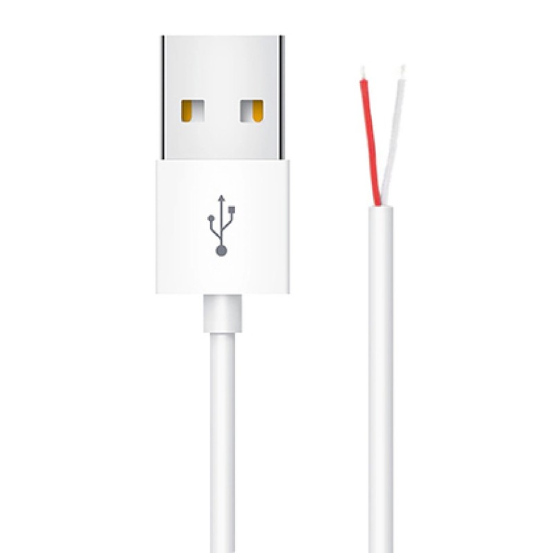 Powertech POWERTECH καλώδιο USB CAB-U156 με ελεύθερα άκρα, 1m, λευκό