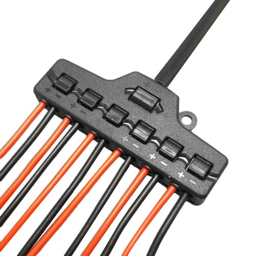 UNBRANDED Splitter block TOOL-0095 για LED καλωδιοταινίες, 6-port, μαύρο