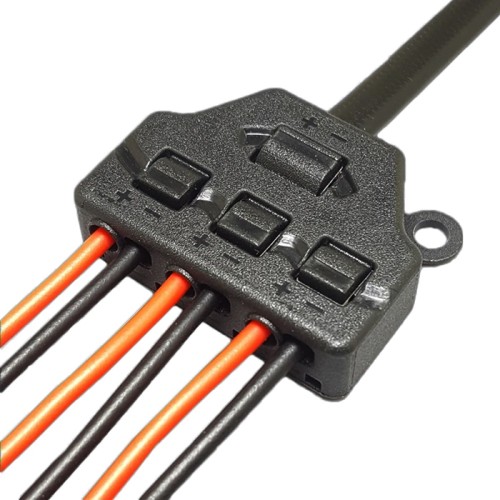 UNBRANDED Splitter block TOOL-0096 για LED καλωδιοταινίες, 3-port, μαύρο