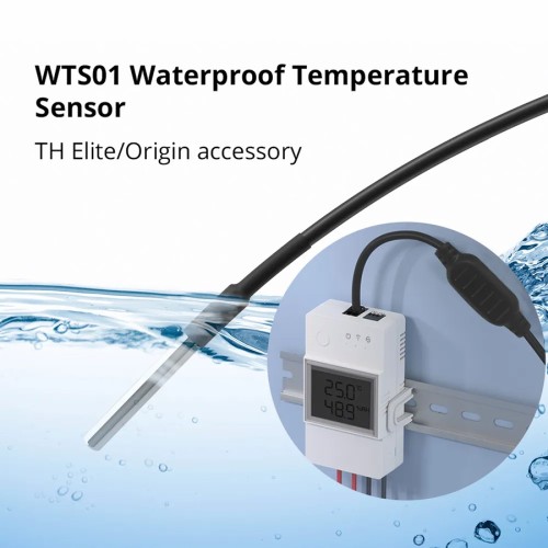 SONOFF SONOFF καλώδιο με αισθητήρα θερμοκρασίας WTS01, αδιάβροχο, 1.5m, μαύρο