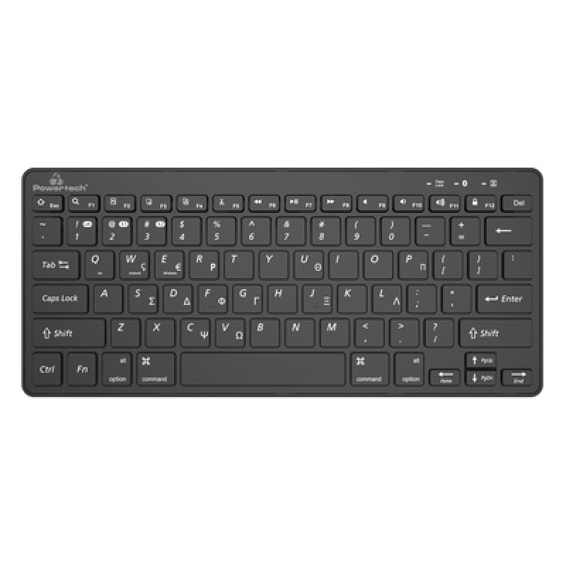 Powertech POWERTECH ασύρματο πληκτρολόγιο PT-1153, 2.4GHz & Bluetooth, μαύρο