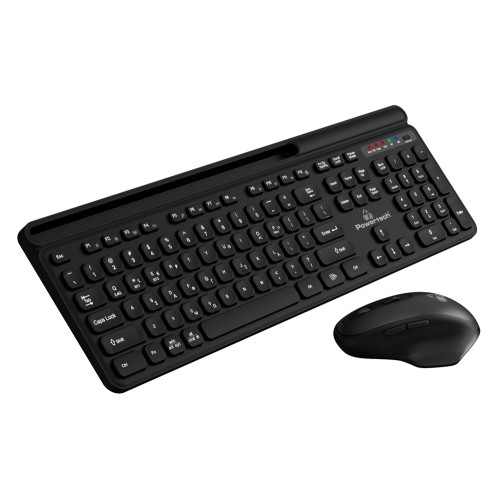 Powertech POWERTECH set ποντίκι & πληκτρολόγιο PT-1154, 2.4GHz & Bluetooth, μαύρο