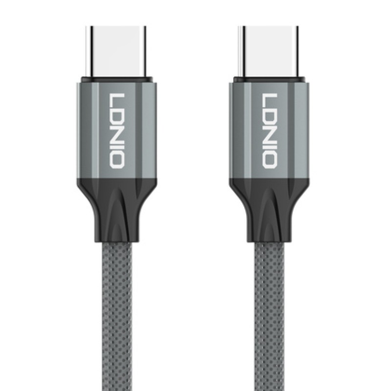 LDNIO LDNIO καλώδιο USB-C σε USB-C LC441C, 65W PD, 1m, γκρι