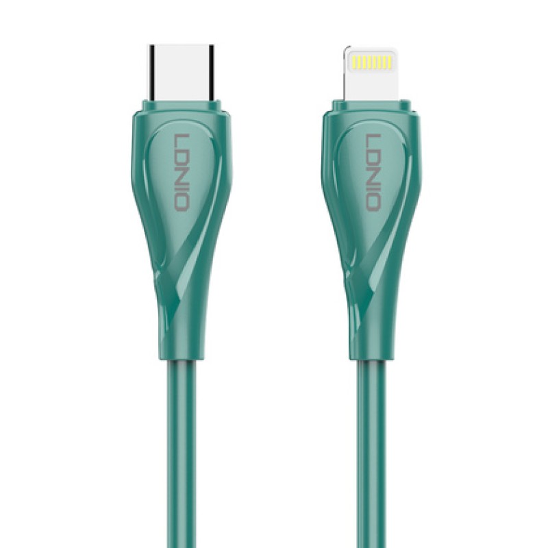 LDNIO LDNIO καλώδιο Lightning σε USB-C LC611I, 30W PD, 1m, πράσινο