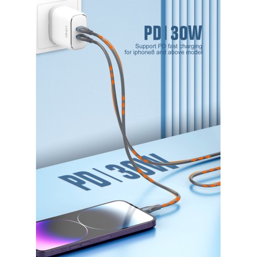 LDNIO LDNIO καλώδιο Lightning σε USB-C LC631I, 30W PD, 1m, πράσινο