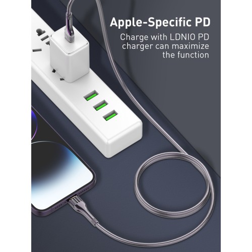 LDNIO LDNIO καλώδιο Lightning σε USB-C LC651I, 30W, 1m, χρυσό