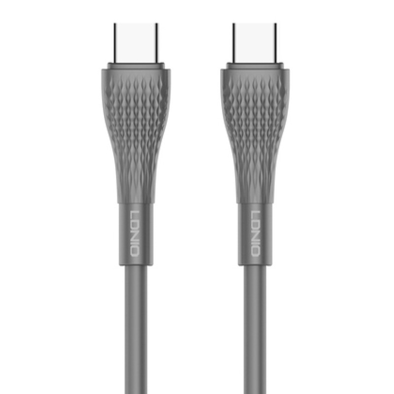 LDNIO LDNIO καλώδιο USB-C σε USB-C LC671C, 65W PD, 1m, γκρι