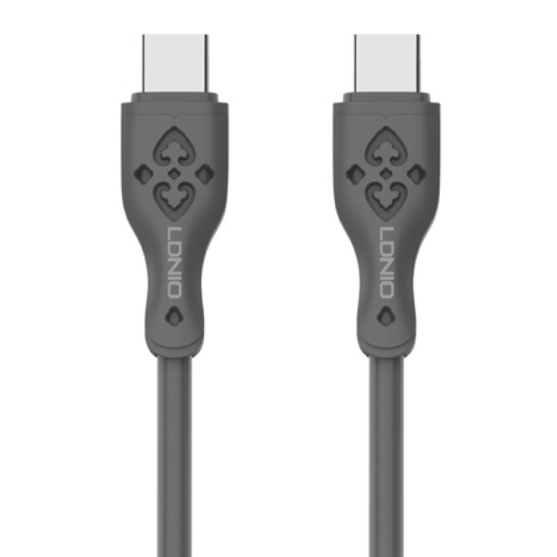 LDNIO LDNIO καλώδιο USB-C σε USB-C LC811C, 65W PD, 1m, γκρι