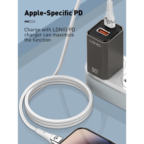 LDNIO LDNIO καλώδιο Lightning σε USB-C LC861I, 30W PD, 1m, γκρι