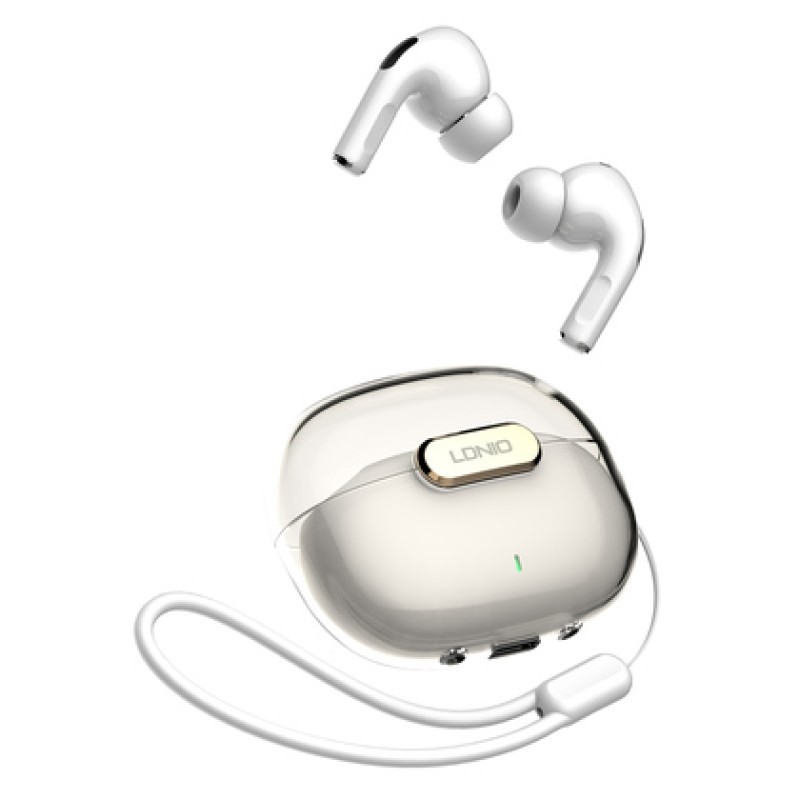 LDNIO LDNIO earphones με θήκη φόρτισης T02, True Wireless, HiFi, Φ13mm, λευκά