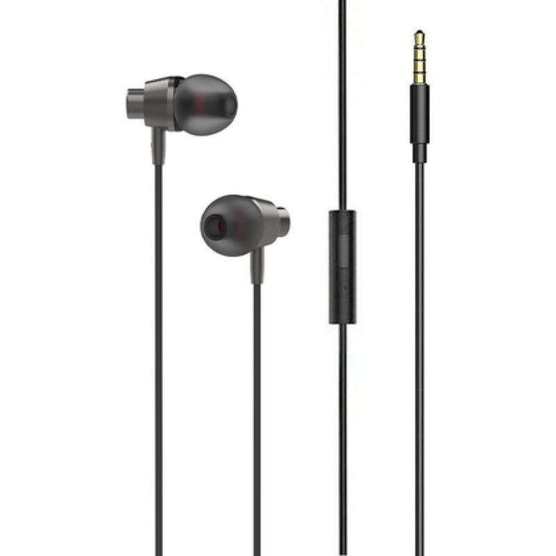 LDNIO LDNIO earphones με μικρόφωνο HP05, 3.5mm σύνδεση, Φ10mm, 1.2m, γκρι