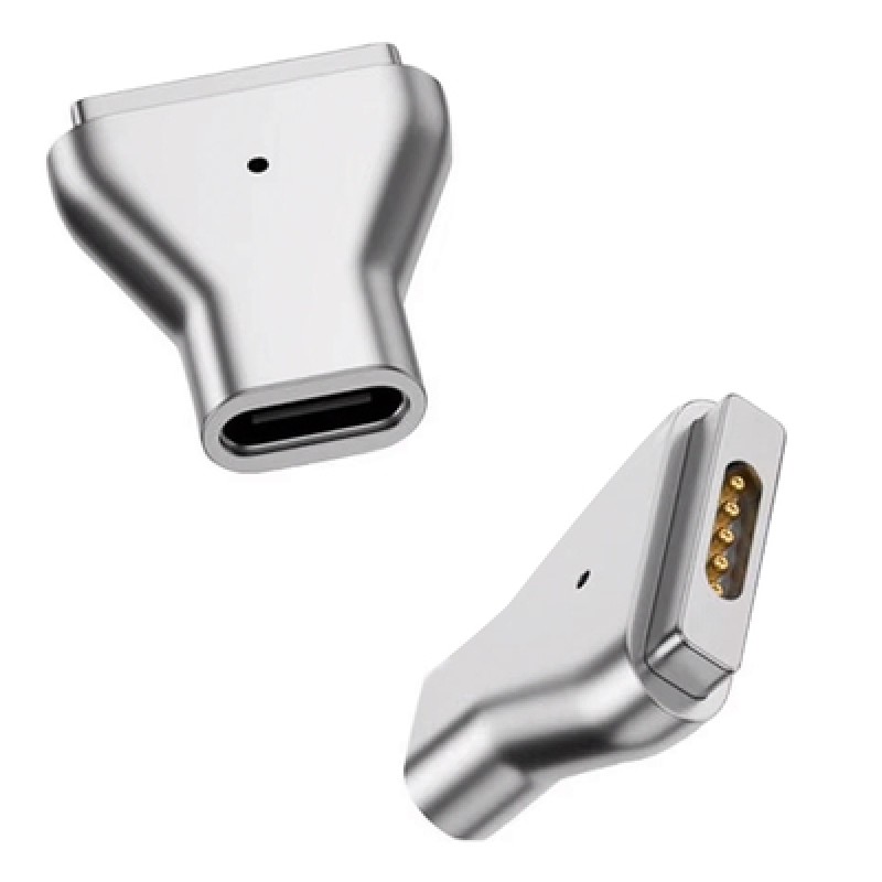 Powertech POWERTECH αντάπτορας τροφοδοσίας YX-MS2, USB-C σε Magsafe 2, ασημί