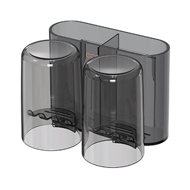 ECOCO ECOCO βάση οδοντόβουρτσας E2229 με 2 ποτήρια, μαύρη-διάφανη