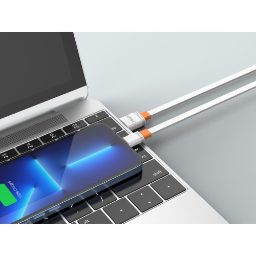 CELEBRAT CELEBRAT καλώδιο USB-C σε USB CB-33C, flat, 3A, 1m, λευκό