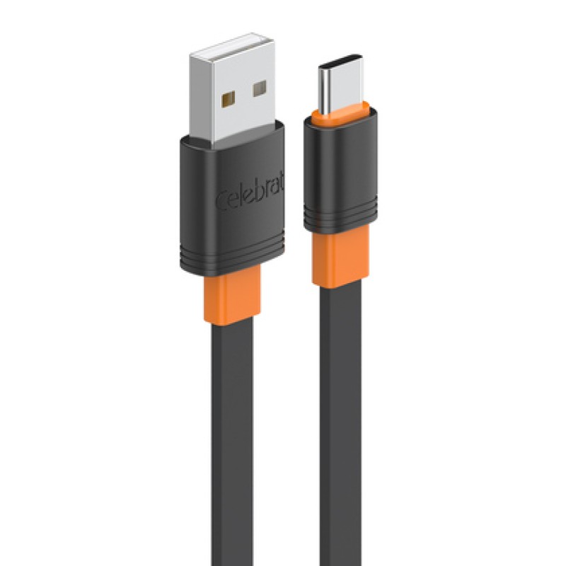 CELEBRAT CELEBRAT καλώδιο USB-C σε USB CB-33C, flat, 3A, 1m, μαύρο
