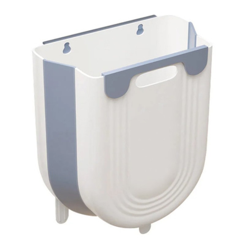 UNBRANDED Πτυσσόμενος κάδος απορριμμάτων CLN-0051, 10L, 22.5x16.5x28.5cm, μπλε