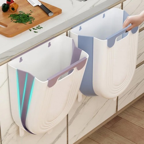 UNBRANDED Πτυσσόμενος κάδος απορριμμάτων CLN-0053, 7L, 21.5x11x20cm, γκρι