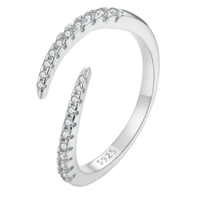 BAMOER BAMOER δαχτυλίδι BSR470-AE, κυβική ζιρκόνια, ανοιγόμενο, ασήμι 925 ασημί