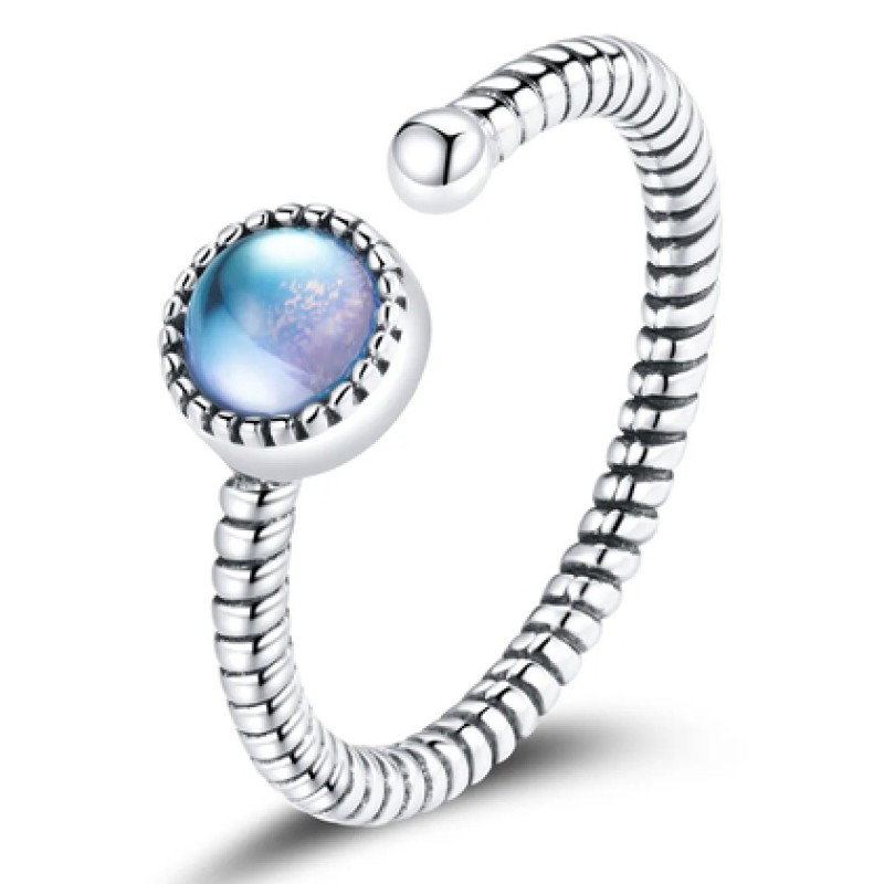 BAMOER BAMOER δαχτυλίδι SCR698, ανοιγόμενο, ασήμι 925, ασημί